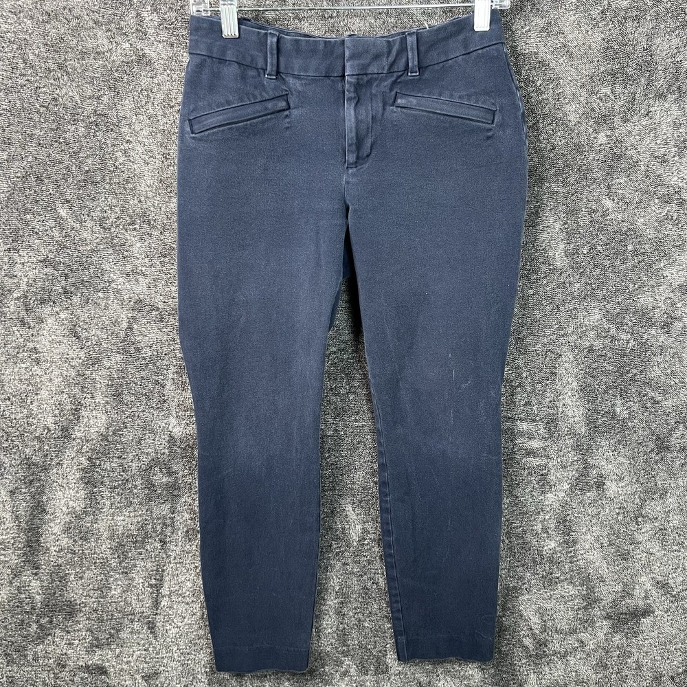 Gap Pants Women's 6 Blue Skinny Ankle Curvy Cotton Blend Chino Preppy